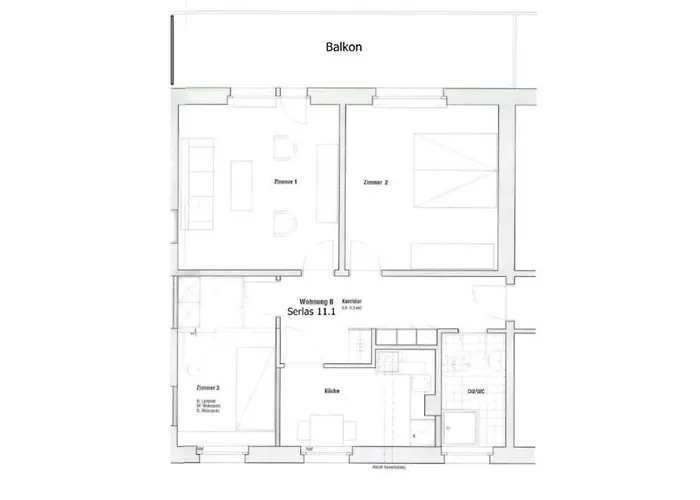 70m2 Mit Seeblick, Balkon, Serlas, Parkplatz - S11,1 Appartement Saint-Moritz
